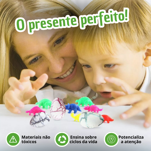 Ovo de Dino Surpresa Colecionável🦖 – A Magia de Ver um Dinossauro Nascer! 🥚✨