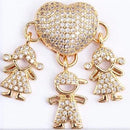 Colar Amor de Mãe (coração e filhos) + Frete Grátis 🎁💖 - Ninho Coruja