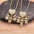 Colar Amor de Mãe (coração e filhos) + Frete Grátis 🎁💖 - Ninho Coruja