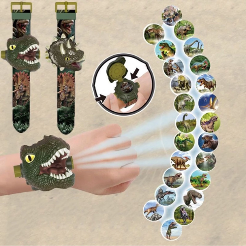 Relógio Infantil Dinossauro com Projetor de 24 imagens