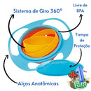 Prato Mágico Giratório 360º - Alimento Não Cai - Ninho Coruja