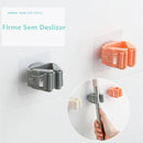 Suporte Adesivo de Parede para Vassouras e Rodo - 5 Peças