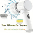 Escova Elétrica de Limpeza 5 em 1 Sem Fio